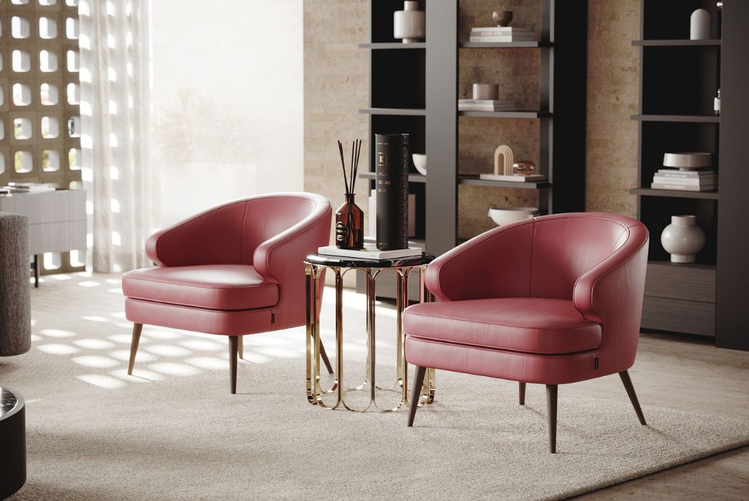 Viva Magenta armchairs Laskasas