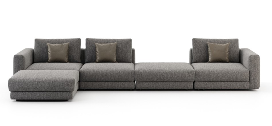 Grey modular sofa