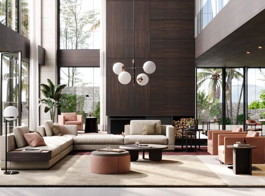 Living Room Environment with Pantone 2025 Colour