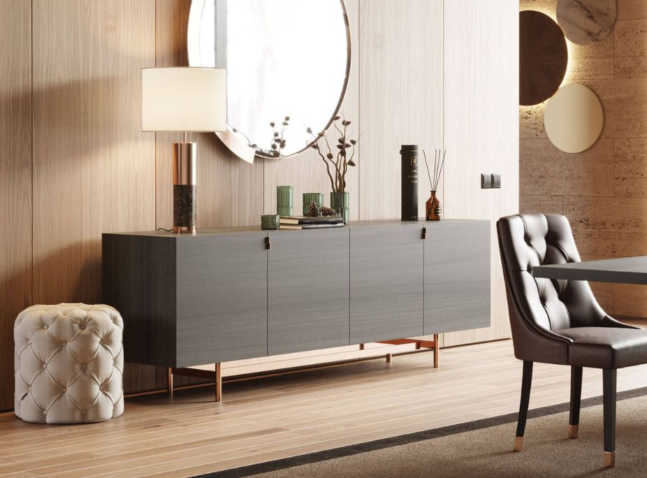 Con muebles como el aparador Stewart, darás a tu espacio un uso más operativo y un toque refinado.