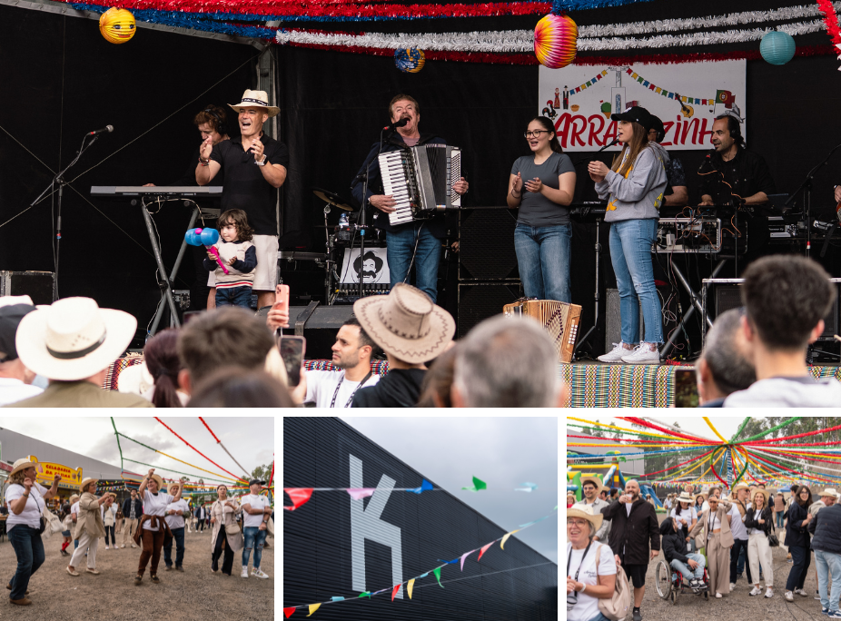 alguns momentos entre convidados e do concerto do Quim Barreiros no Arraial 20 Anos Laskasas.