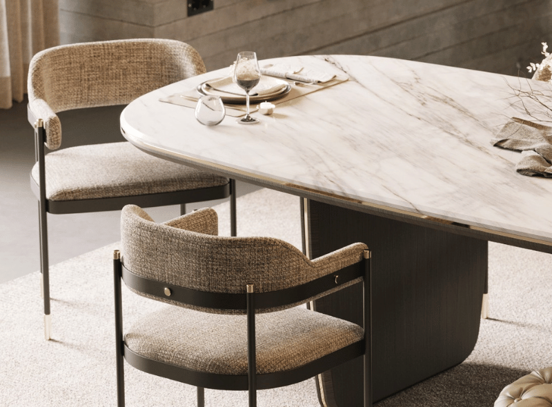 comedor con mesa de comedor jeane y sillas dale