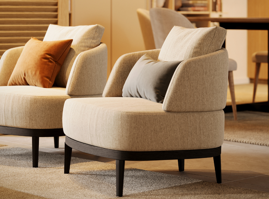 Cadeirão Keros em sala de estar