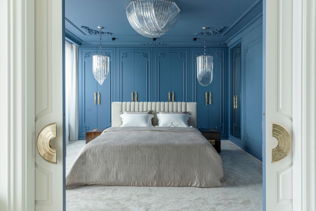 blue colours bedroom
