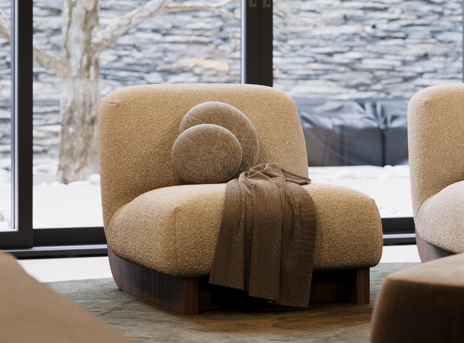 Cadeirão Gandhi em sala de estar