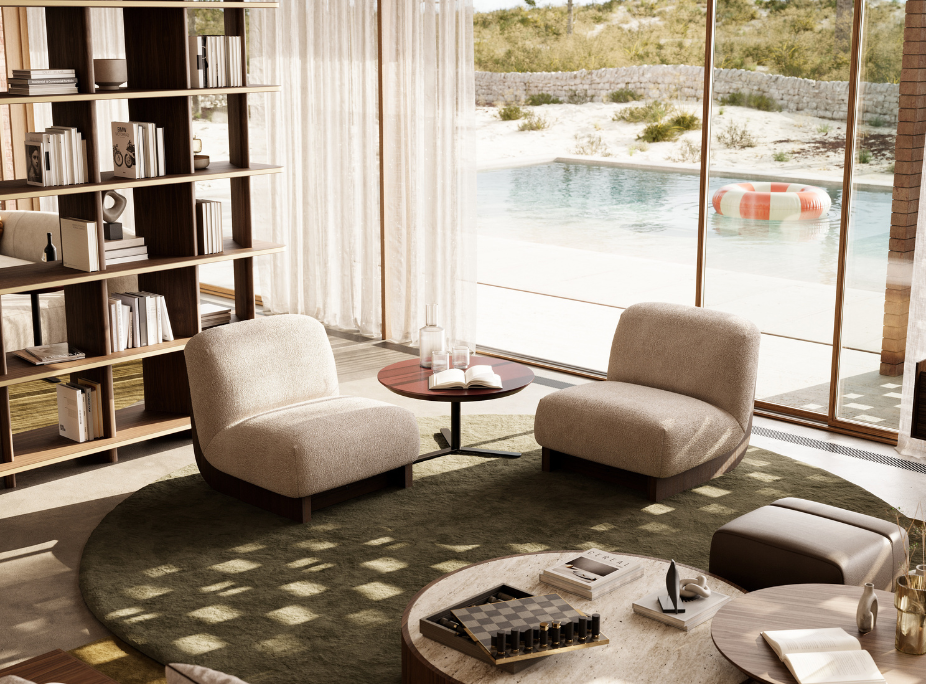 Cadeirão Gandhi em sala de estar