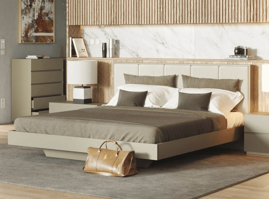 decoración de dormitório laskasas con cama Mumbai