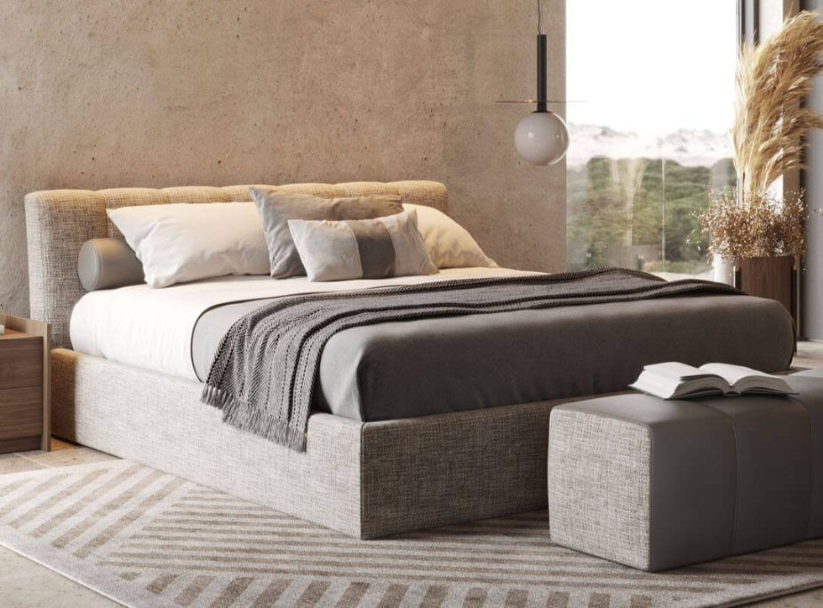 decoración de dormitório laskasas con cama Norma