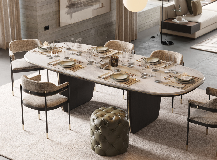 Centro de mesa de comedor Jeane con vela Veneza Laskasas