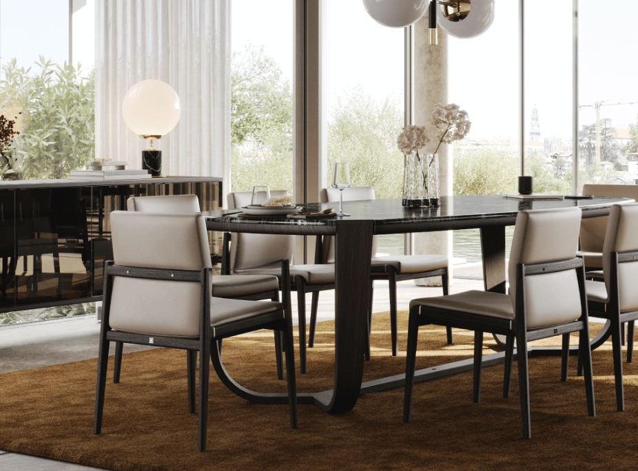 comedor abierto con sillas Jayne