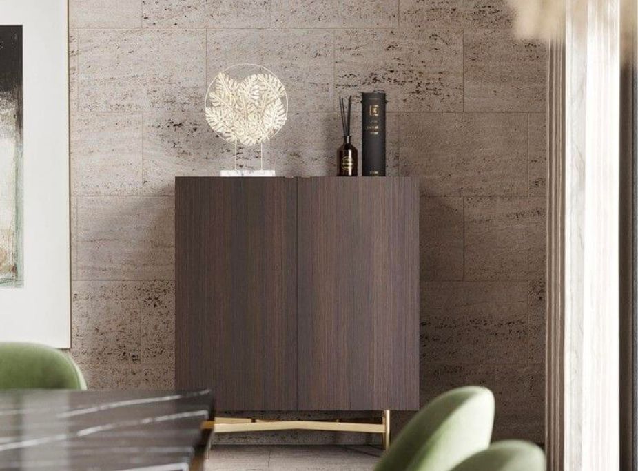 Comedor eficiente y elegante con Mueble de bar Lewis