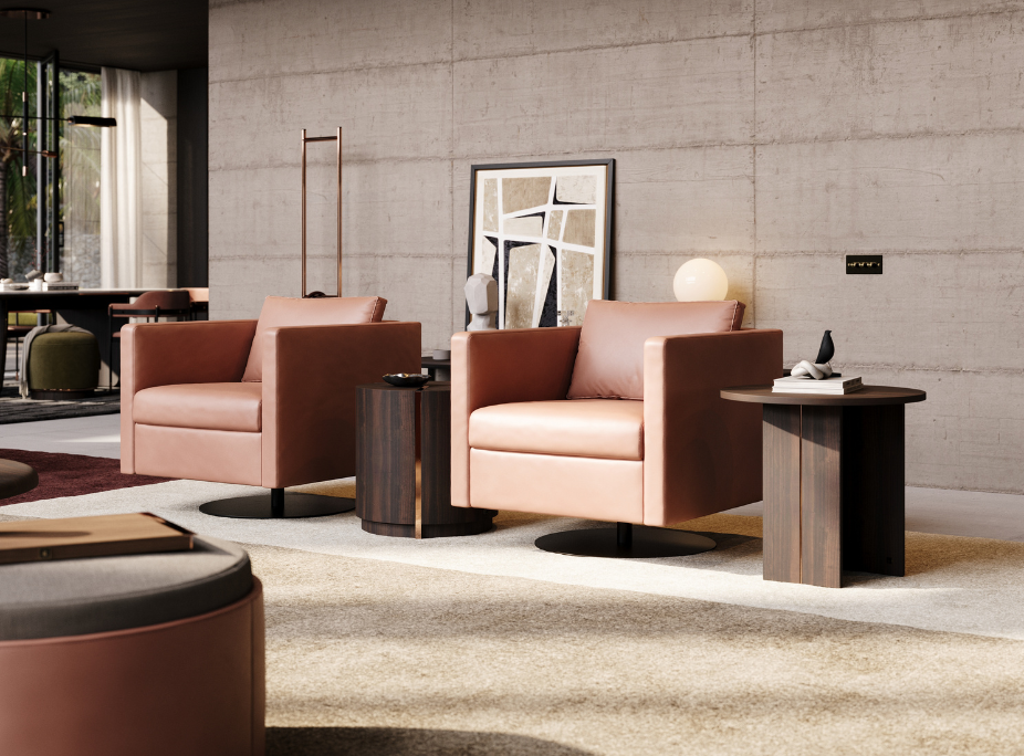 Color Pantone 2025, Mocha Mousse, en tapizado del Silln Marlow