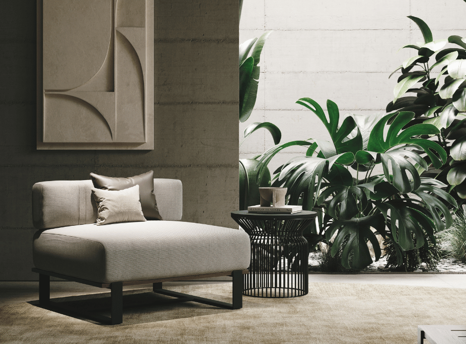decoracin de interiores con muebles de exterior -  Rodea tus muebles de plantas