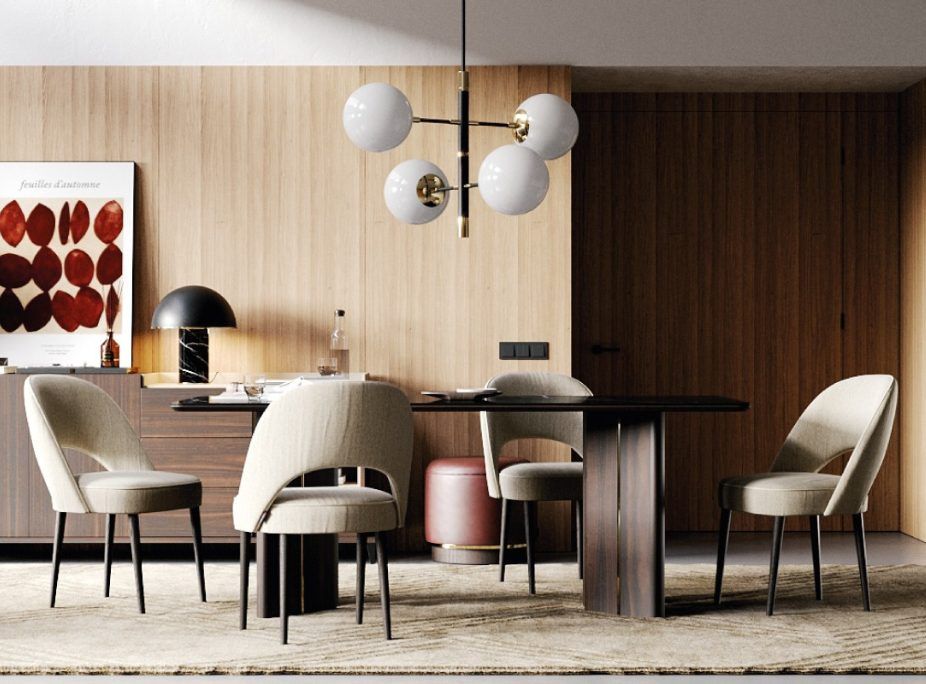 Decoración de Comedor con lámpara de techo Meredith