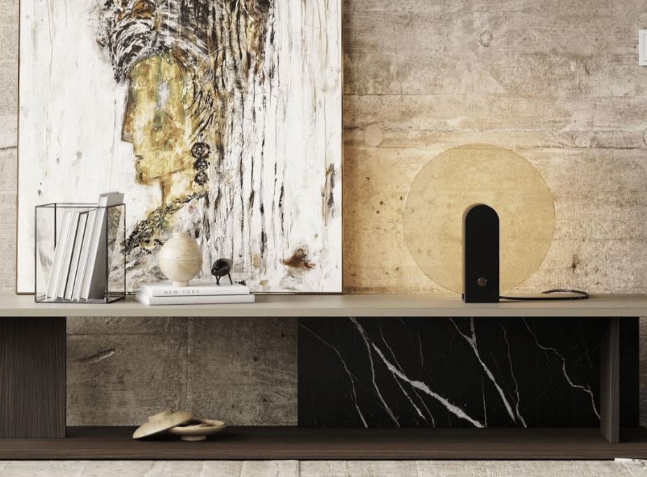 decoración con lámpara de mesa wrigth