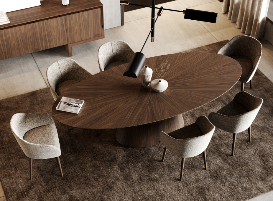 Dicas de decorao de sala de Jantar com com Mesa de Jantar Kelly Oval e Cadeiras Lili em sala de jantar com 