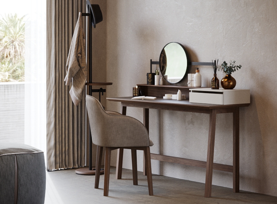 dicas e ideias de decorao de toucadores em quartos e closets com Toucador Moreton e Cadeira Clyde