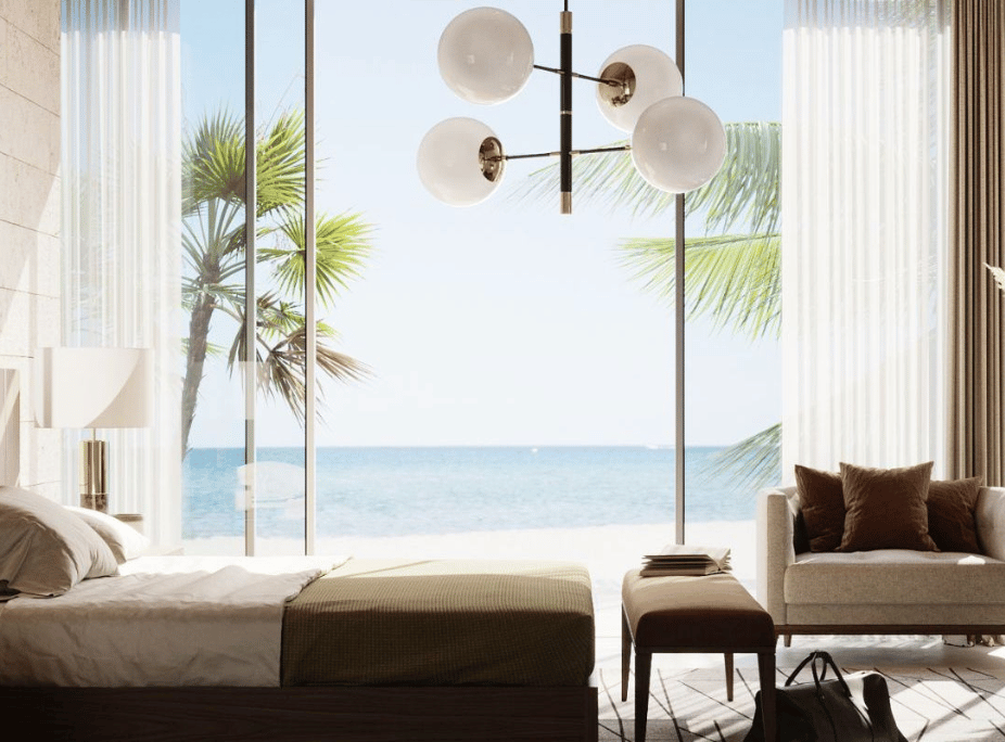 Lampara de Techo meredith en decoración de dormitorio