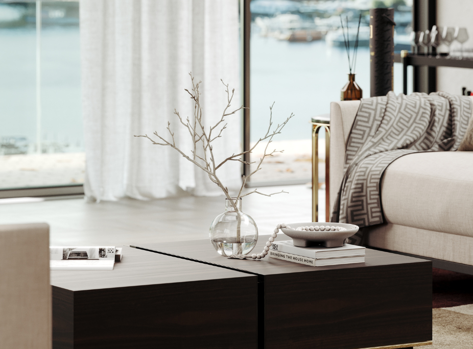 decoración de interiores para otoño con mesa de centro sila