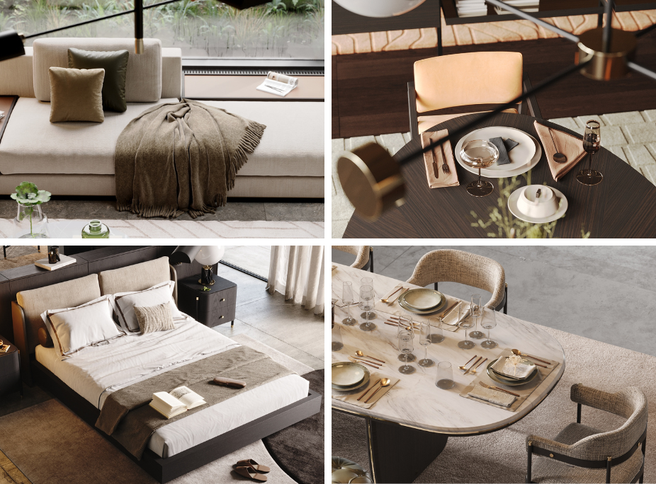 como escolher os tecidos para a sua decorao com manta, roupa de cama, almofadas e utensilios de mesa com diferentes cores e texturas