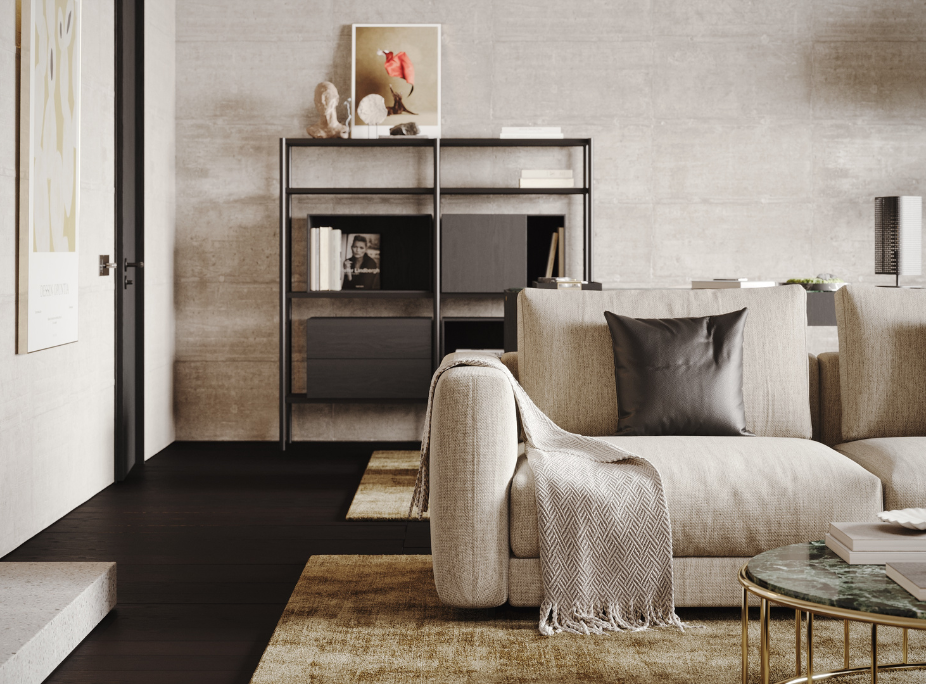 Las lneas minimalistas de la Estantera Bylot con Arrumacin son perfectas para tu saln