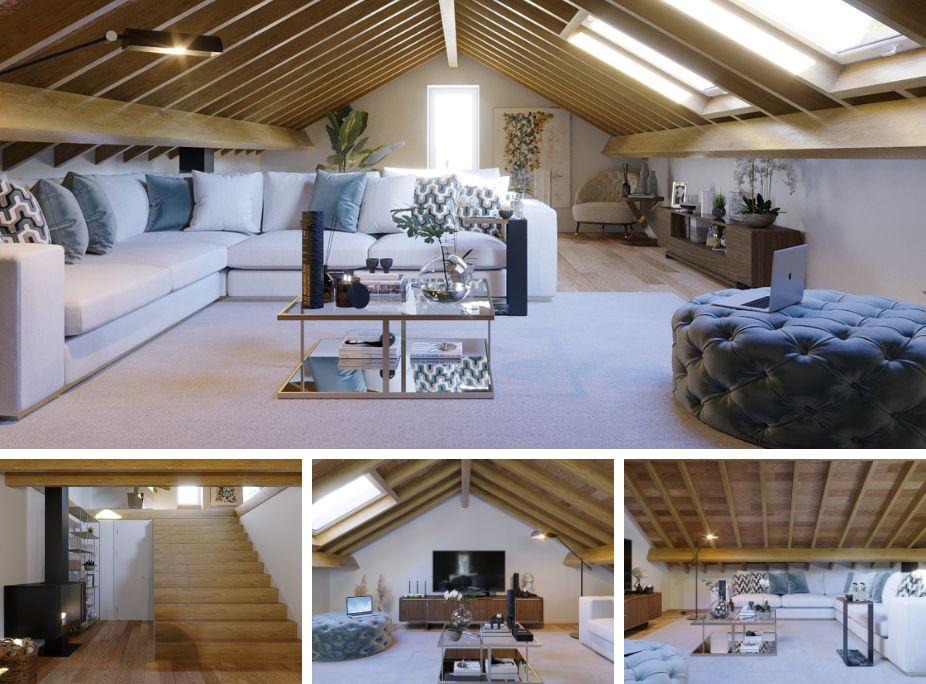 Projeto de Decorao Laskasas - Sala de estar em stp