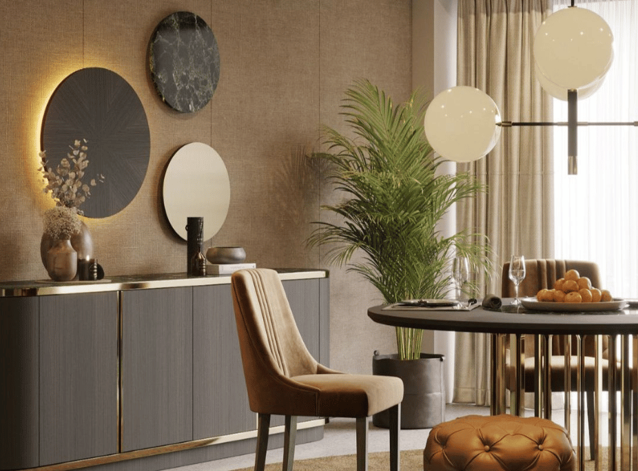 decoración con lámpara de techo meredith