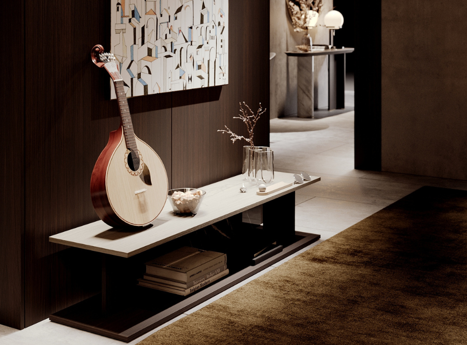 Piezas Laskasas e recibidor en feria internacional Salone Del Mobile ne Milán