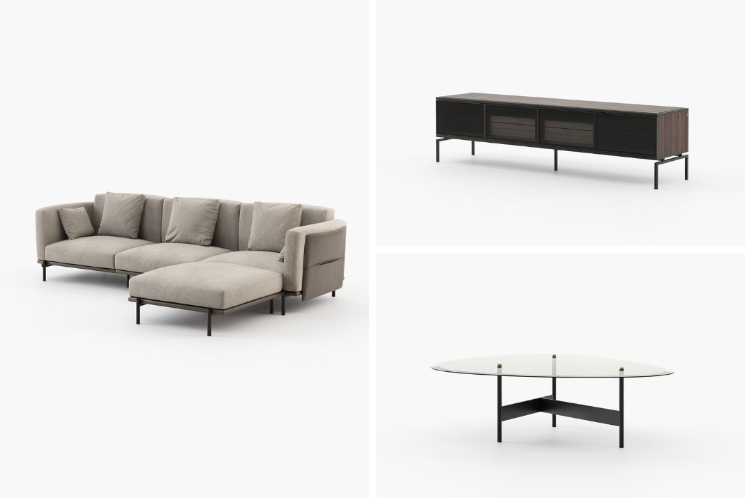 Black Friday living room offer featuring the Foster sofa, Austen TV cabinet, and Crawford coffee tableideal for creating a stylish and comfortable space.