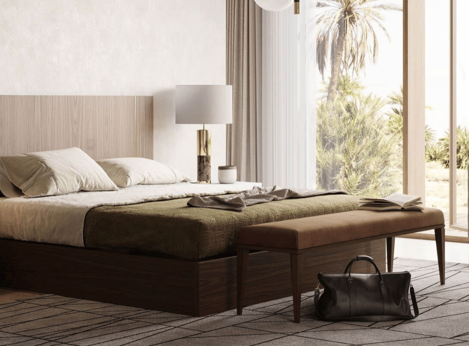 decoración de dormitório laskasas con cama Duane