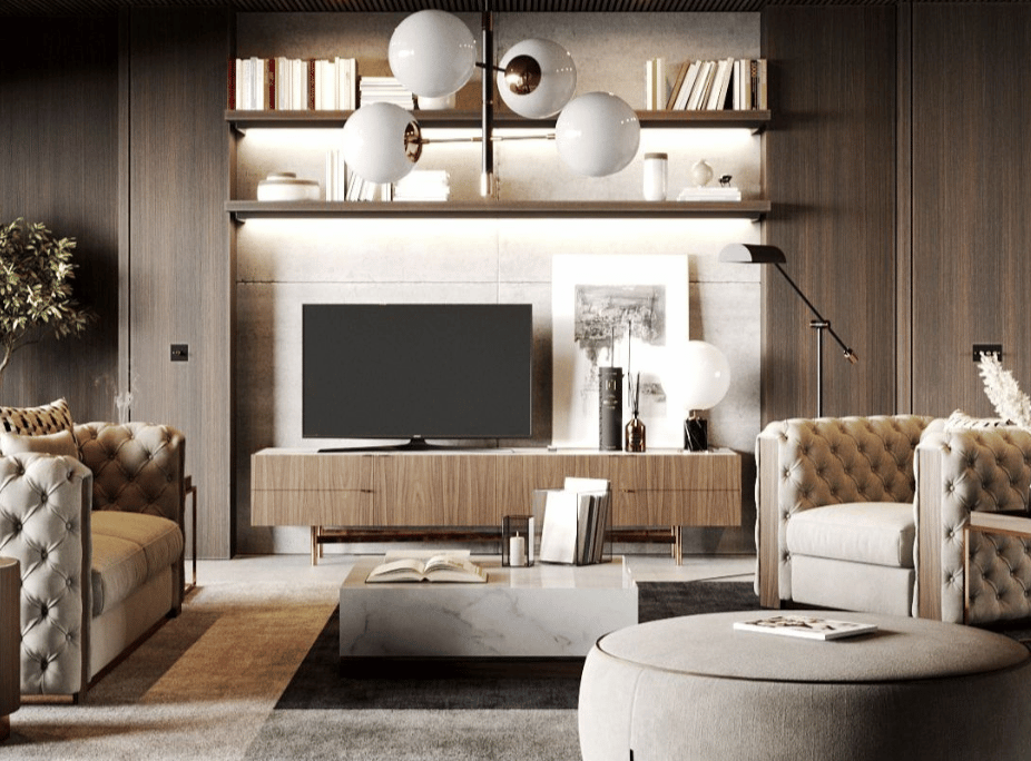 saln con mesa de centro Clea