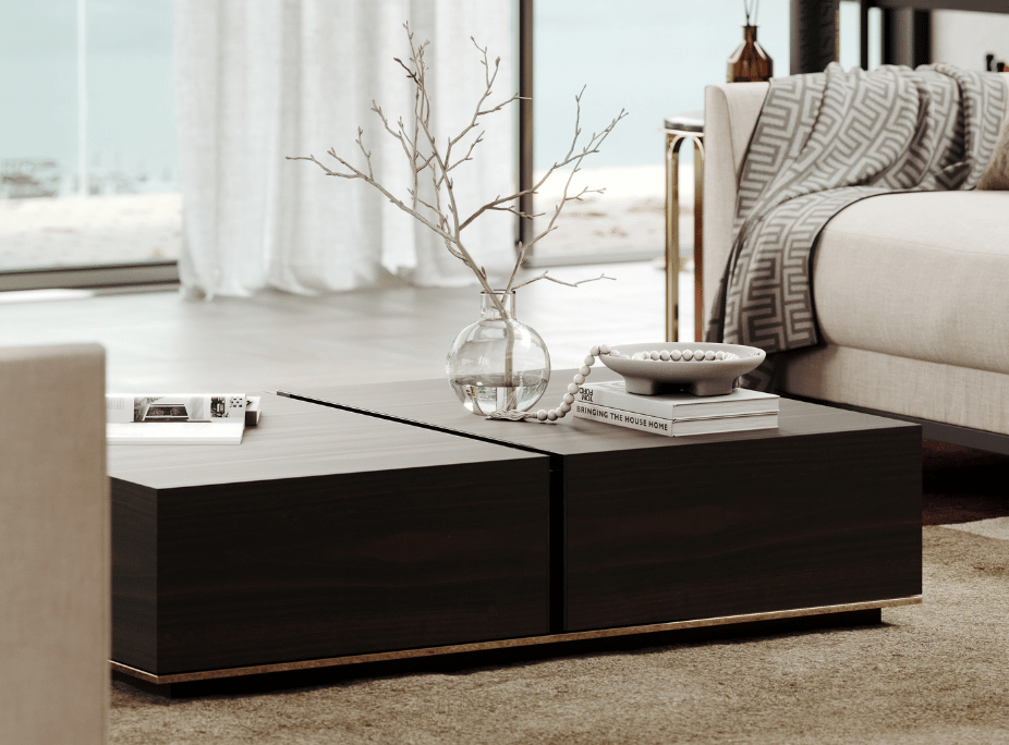 salón con mesa de centro silla