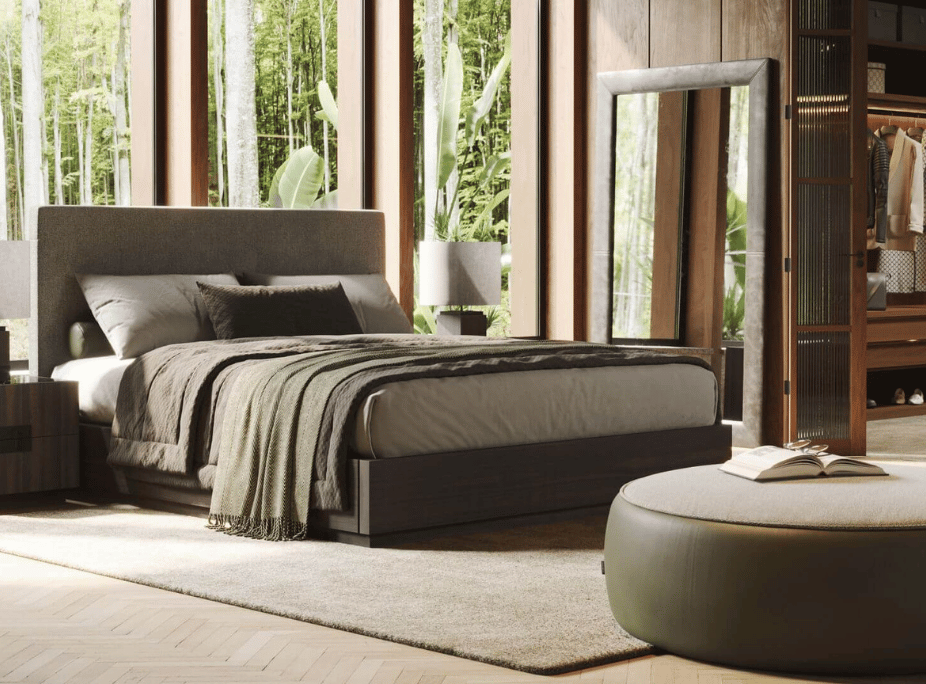 Proyecto de decoración Laskasas de Dormitorio con Cama Cantão