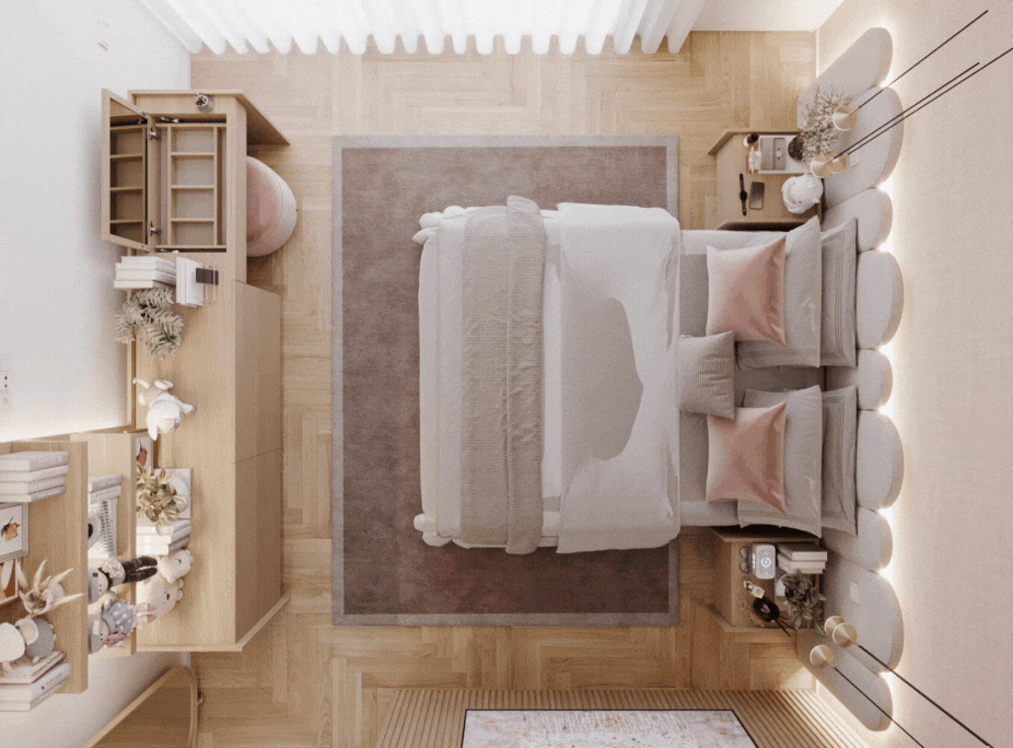 Dormitorio infantil en Proyecto de Interiorismo Laskasas