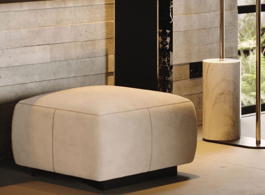 decoracon de saln comedor con puff benner