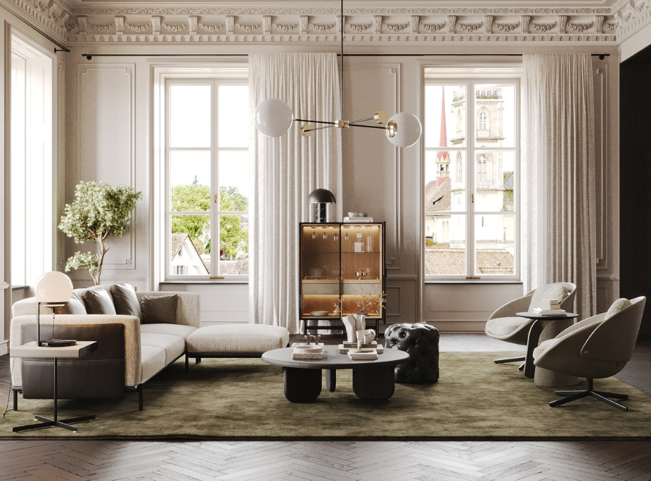 Mesa de Centro Williams em sala de estar