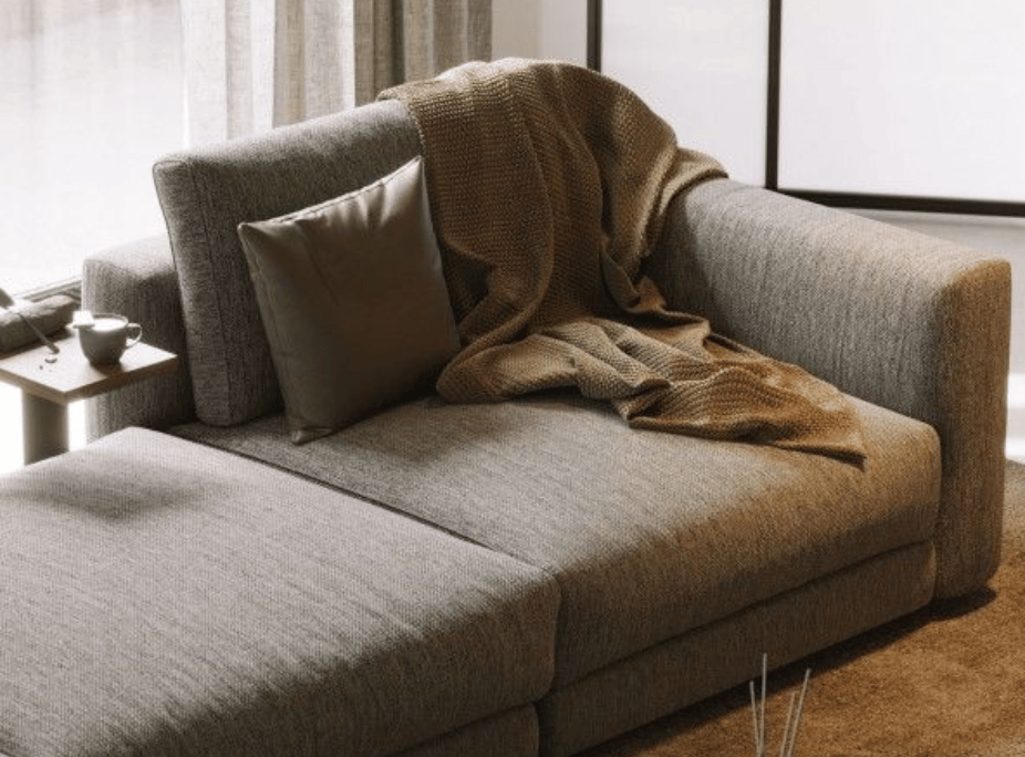 Salón con sofa modular Montreal esquinero chaise longue