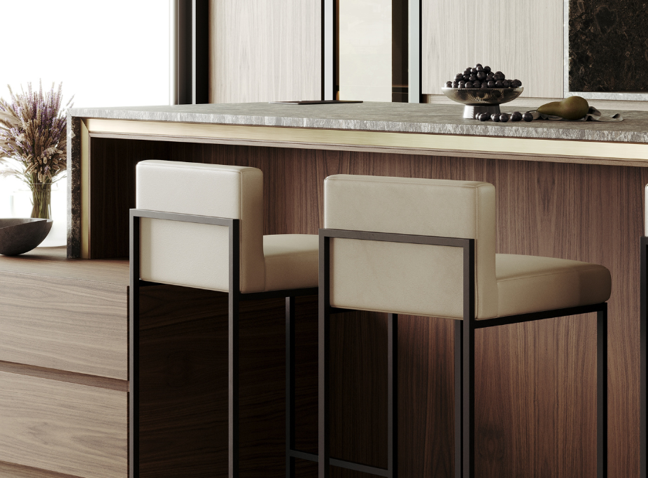 decoración de interiores para otoño con taburete alto achiles