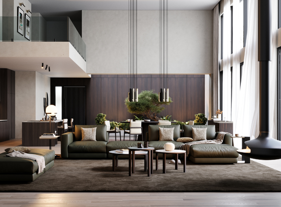 Tendncias de Decorao de Interiores para 2025 em Sala de Estar