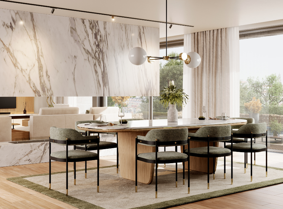 Tendncias de Decorao Primavera Vero 2025 em sala de jantar