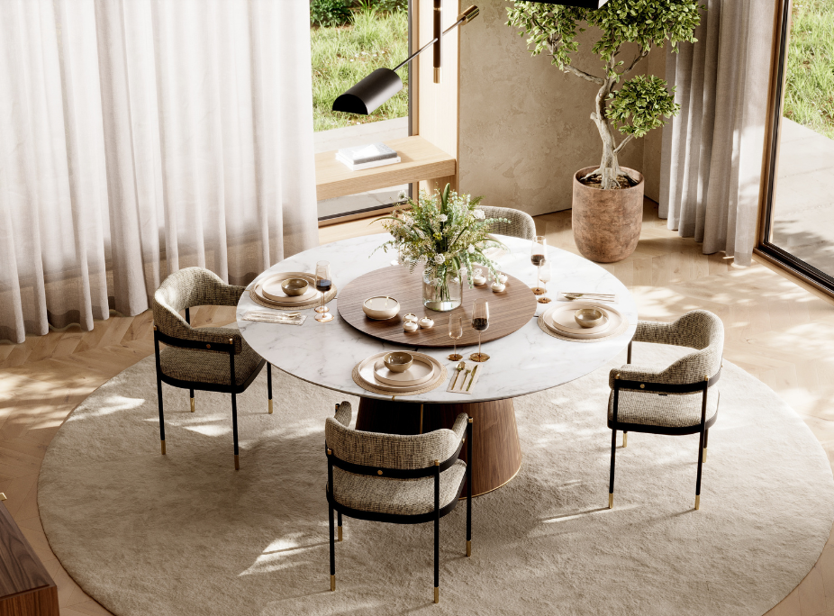Tendncias de Decorao Primavera Vero 2025 em sala de jantar