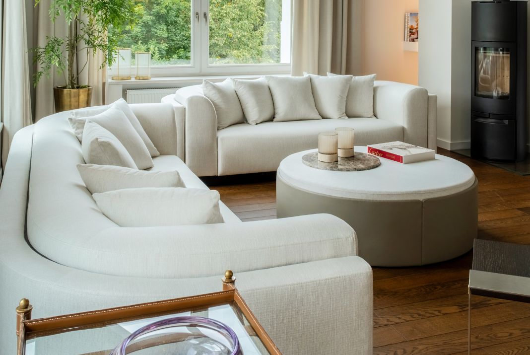Wellington sofa 2-seater and 3-seater arranged in an L-shape